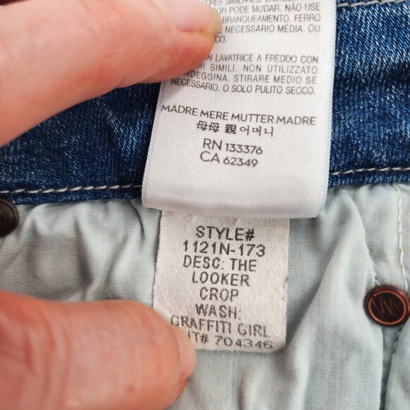 MOTHER The Looker Crop Graffiti Girl Skinny Jeans - Picture 7 of 7